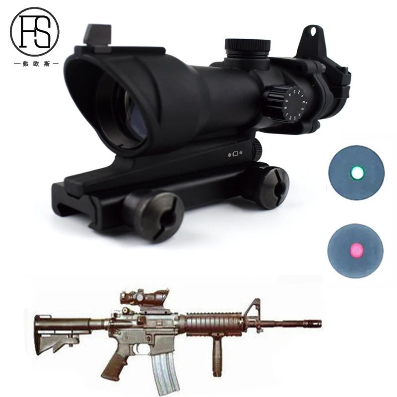 Фонарь для охоты тактический Оптический Прицел ACOG 1X32 красный зеленый точечный
