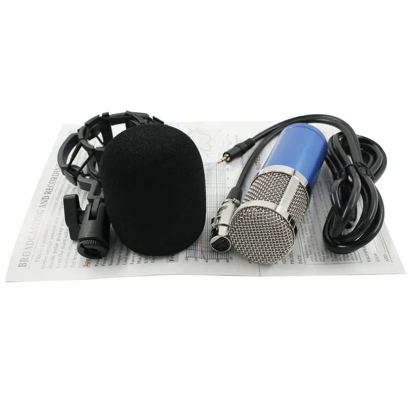 BM800 высококачественный профессиональный конденсаторный звукозаписывающий микрофон bm 800 3,5 мм jack микрофон+ амортизатор для компьютера