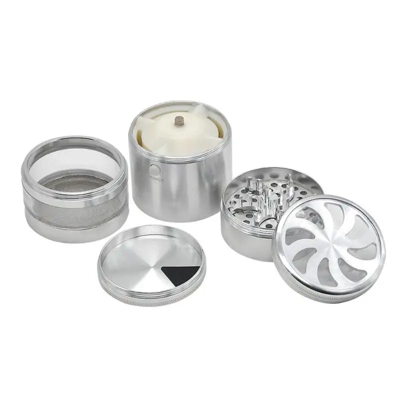 

Tobacco Grinder Electrical CNC Aluminum Alloy Leaf Tobacco Smoke Spice Herb Muller Grinder Machine Weed Herb Tobacco Crusher