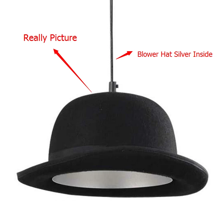 Современные подвесные светильники в европейском стиле Bowler/high Hat черные