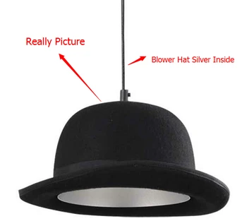 

European Contemporary Modern Pendant Lamp Hanging Lights Bowler/Tall Hat Black Pendant Lights Hanging Aluminum LED Home Lighting