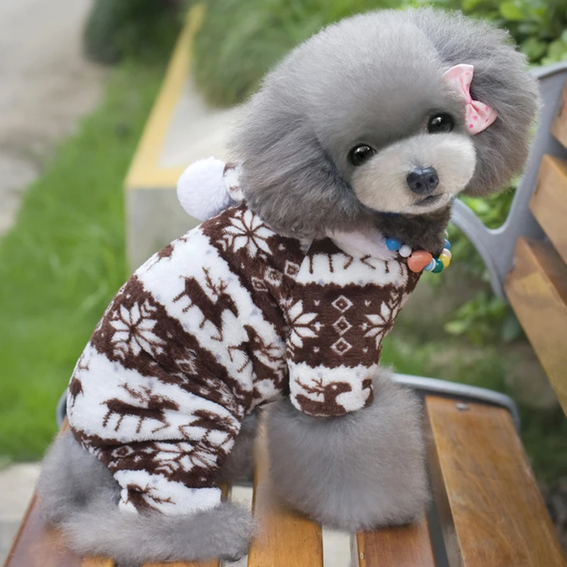 Мягкий, флисовый, для собаки одежда Зимний комбинезон для щенка для маленьких собак теплое пальто куртка любимчика комбинезоны костюм кошки Чихуахуа Pet Одежда 3