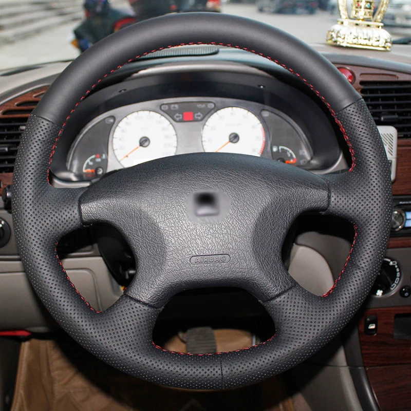 Блестящие пшеницы ручной работы черный кожаный чехол руль для Citroen Elysee c elysee Xsara