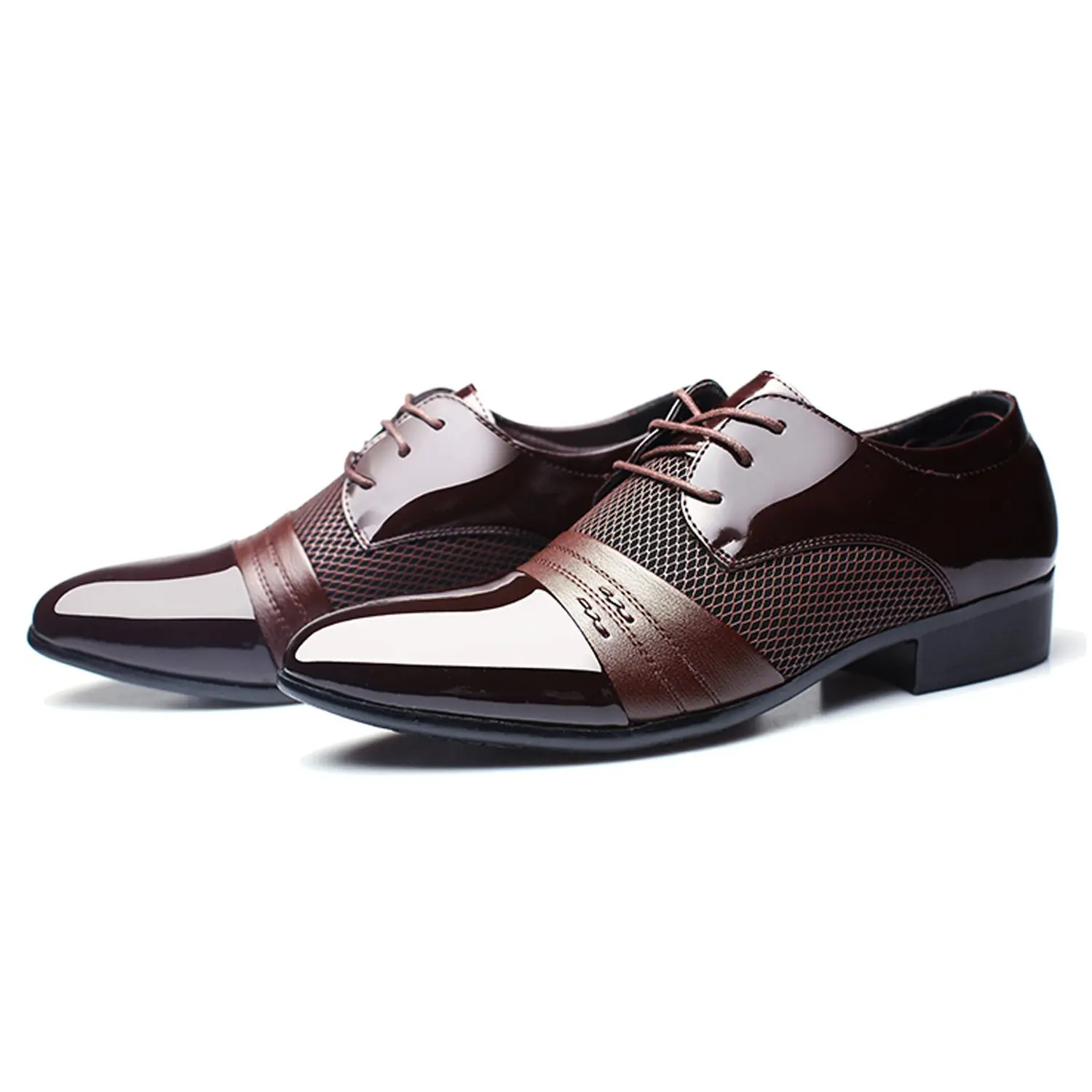 2018 Classical Fashion Wedding Flats Shoes Men Dress Luxury Men'S Business Oxfords Casual Shoe Black / Brown Leather Derby Sho 2018 Classical Fashion Wedding Flats Shoes Men Dress Luxury Men'S Business Oxfords Casual Shoe Black / Brown Leather Derby Sho