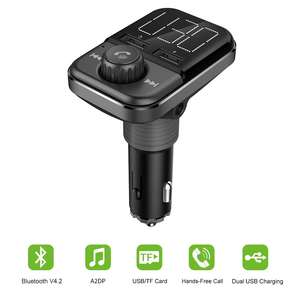 Fm передатчик Bluetooth автомобильный трансмиссор Handsfree TF модулятор трансмиттер радио