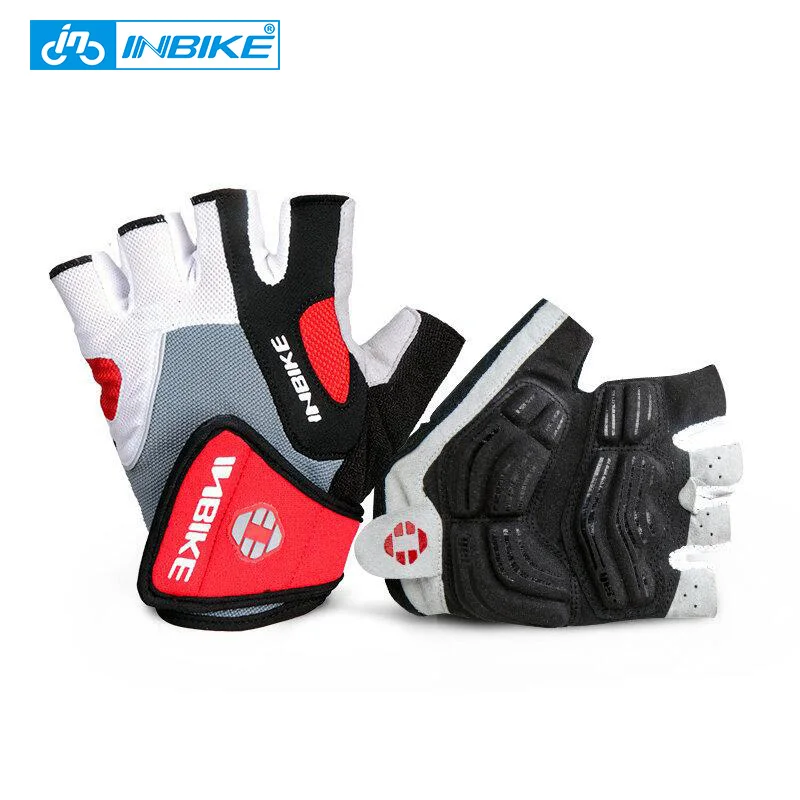 INBIKE велосипедные перчатки с полупальцами, велосипедные перчатки, перчатки для горного велосипеда, велосипедные перчатки для езды на велосипеде, гелевые мягкие перчатки Guantes ciclismo, Перчатки для фитнеса