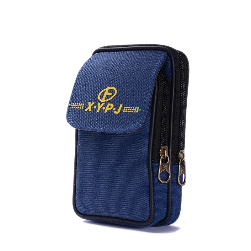 

men belt waist bag Multi-function phone cigarette money card double Large Capacity wallet outdoor sports zipper minimalist purse
