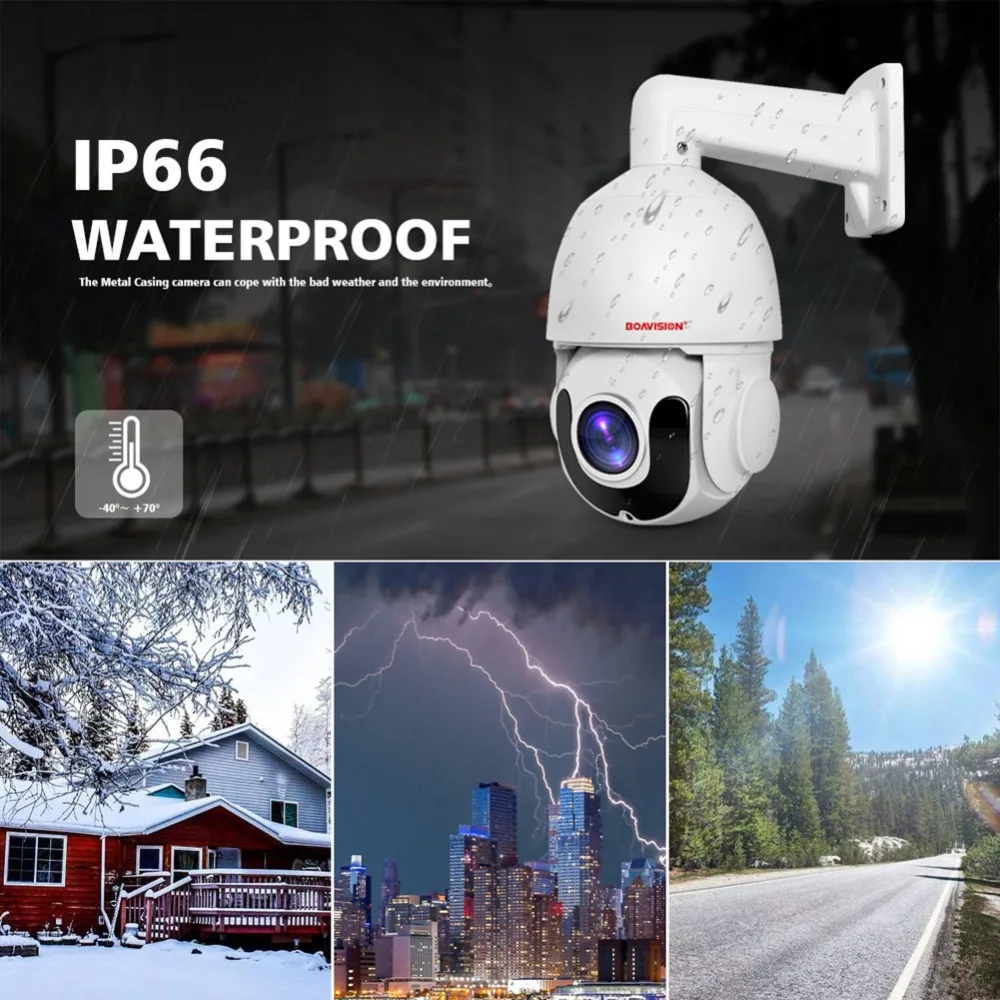 4MP 5MP PTZ IP Camera 1080P Outdoor ONVIF 30X Zoom Waterproof IP66 Mini Speed Dome Camera H.264 IR