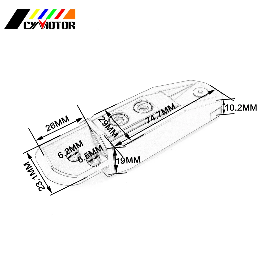 Пара мотоцикл подножки сзади подножки отдыхает педали для YAMAHA R1 R6 MT07 MT09 XJ6 FZ1 FZ6 FZ8