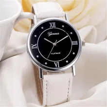 Elegant Women Watches, 2017 Fashion Generous Leather Quartz Men Watch Ladies Dress Casual Wristwatch Clock Relogio Feminino