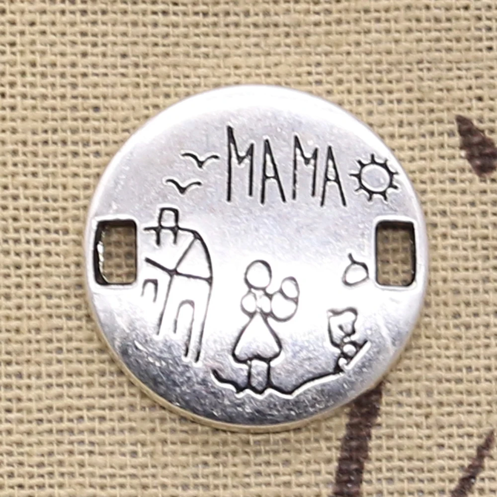 

5pcs Charms mama house connector 22x22mm Antique Silver Plated Pendants Making DIY Handmade Tibetan Silver Finding Jewelry