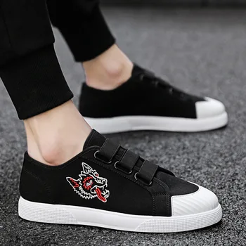 

Men Shoes Casual Canvas Shoes Fashion Lace Up Sneakers Summer Breathable Men Flats Slip Shoes
