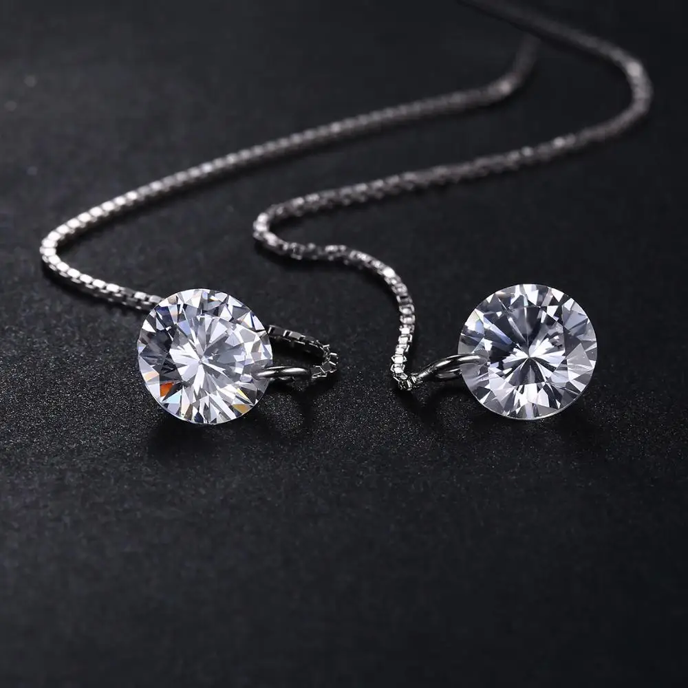JewelryPalace 925 Стерлинговое Серебро кубического циркония CZ длинные свисающие серьги