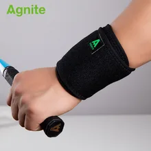 Agnite поддержка запястья 1 шт. Регулируемый Фитнес-Браслет спортивный браслет для волейбола эластичный бандаж запястья обертывания лямки тренажерный зал
