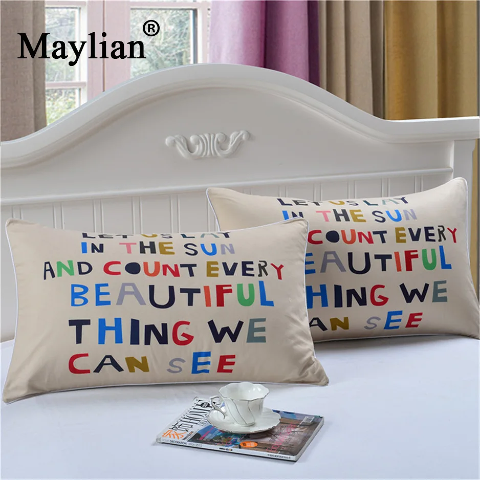 Buy beautiful Body Pillow Case Letters Print Home