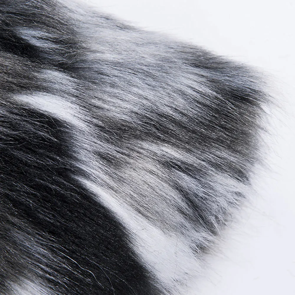 B 2018 Fall winter faux fur coat men's wild personality thick fur Jacket Leather grass Male windbreaker Fox thick Plus Size 6XL 