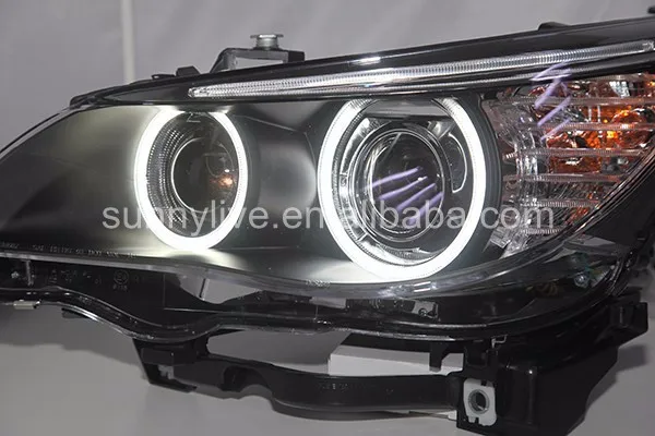 E60 523i 525i 530i головной светильник CCFL angel eyes 2003-2005Year для BMW автомобиль с D2S HID комплект