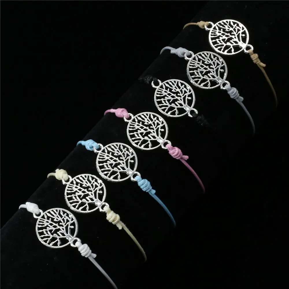 Friendship Make a Wish Couple Bracelet Femme Love String Rope Flower Charm Ankle Bracelets For Women Jewelry Accesorios Bijoux | Украшения
