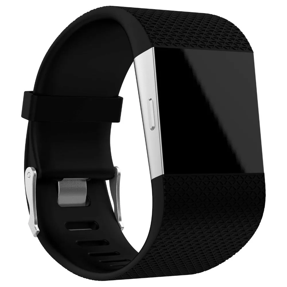 Замена полос силиконовый защитный чехол для Fitbit SURGE с металлической пряжкой фитнес-браслет ремень большой маленький