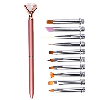 

Nail Art Brush Pen Carving Liner Nail Polish Gel Painting Pen with 10pcs Replace Heads MH88