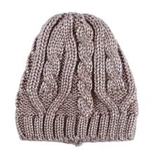 Женская мода Корейская версия диких твист вязаный Skullies осень и зима сплошной Повседневный сохраняющий тепло свитер шапка для девочек