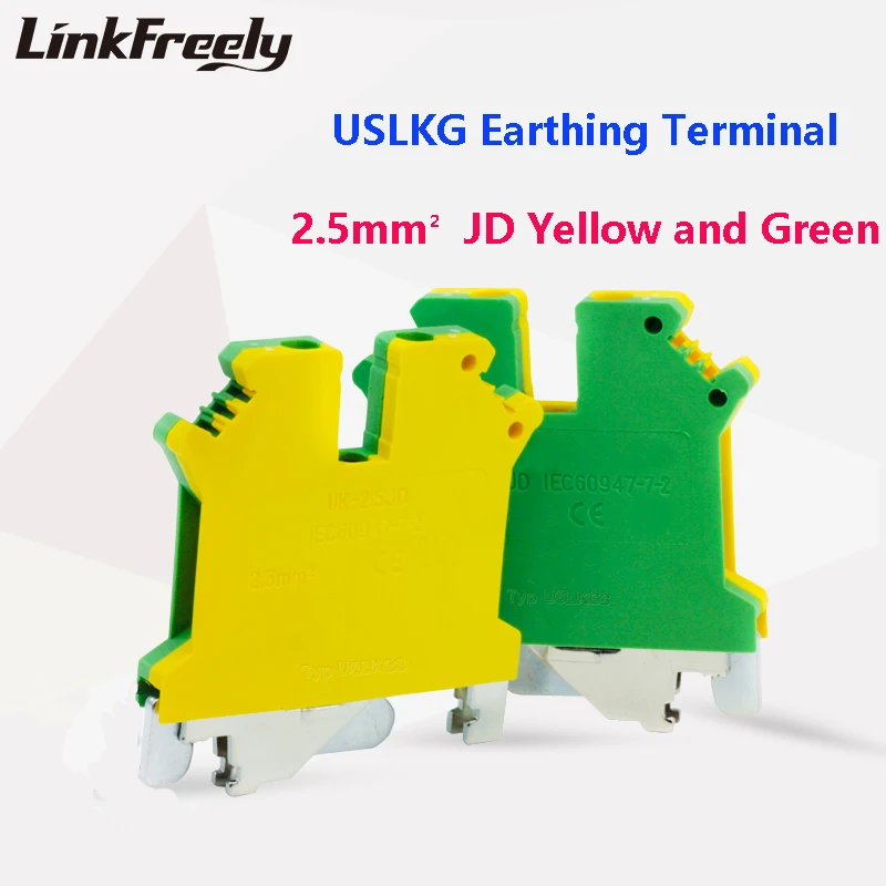 

USLKG3 Electrical Wire Screw Ground Terminal Connectors USLKG2.5 -50mm^2 Faston Crimp Terminal Set Wire Joint Clamp