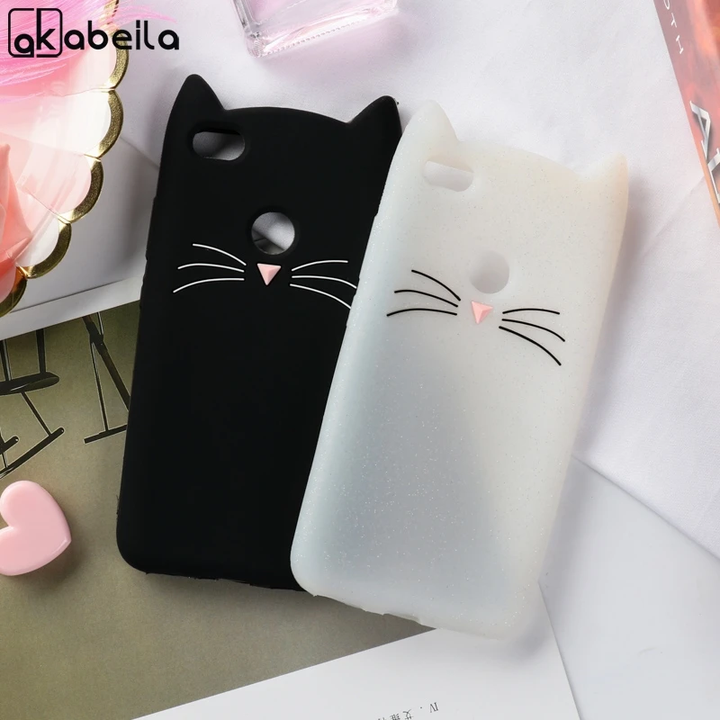 

Case For Xiaomi Redmi Note 5A 5 6 Pro 4X 4 3 4A S2 6A 3D Cute Cartoon Cat Ear Cases For Xiaomi Redmi Mi 8 SE A2 Lite Cover