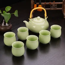 Брат, обжиг чай с 7 шт. упоминание луч Кунг Фу с Селадон набор свадебный подарок специальный