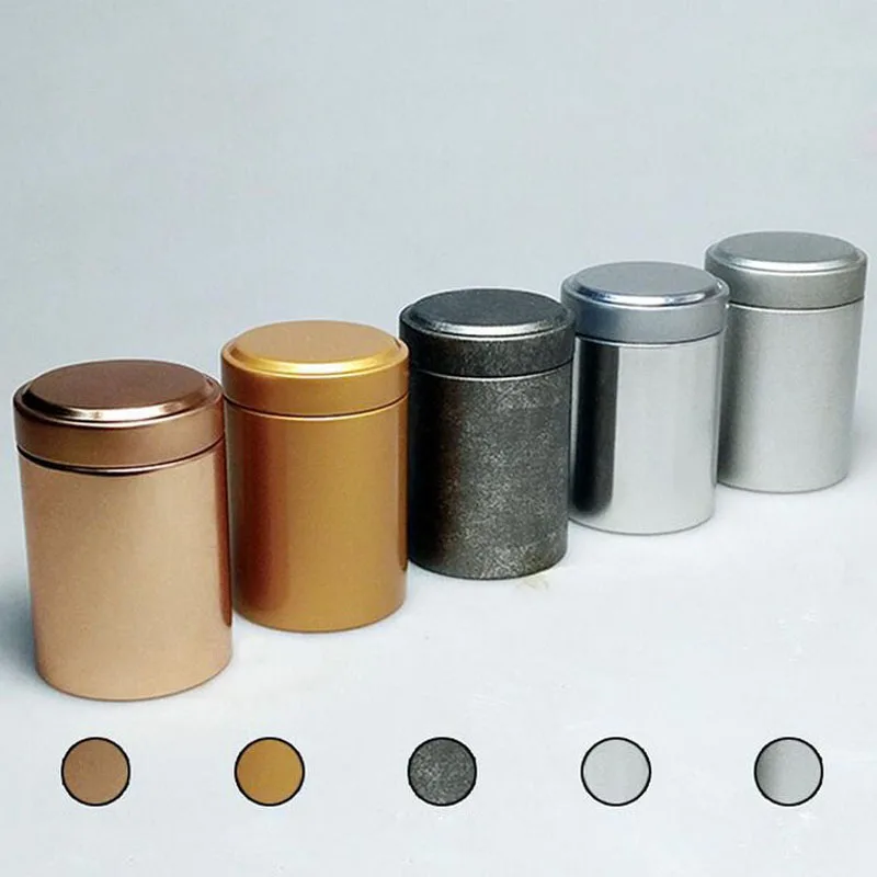 Download 45*67mm Round Column Small Tea Tin Box Metal Tin Candy ... Yellowimages Mockups