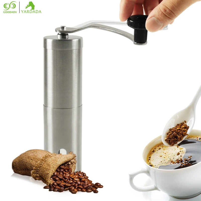 Stainless Steel Manual Coffee Grinder Ceramic Core Hand Mill Coffee