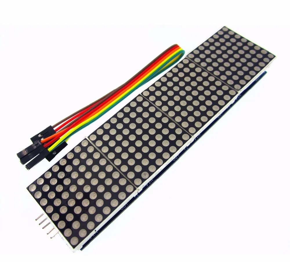 

10pcs MAX7219 Dot Matrix Module Microcontroller 4 In One Display with 5P Line 4 in 1