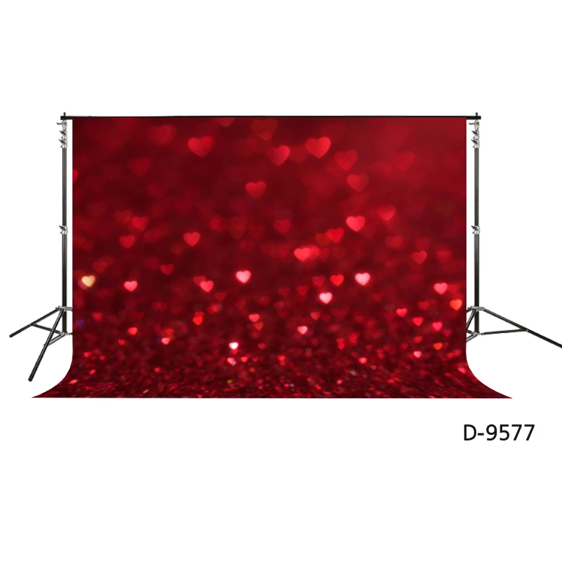 Красное сердце блеск боке фон День Святого Валентина фон красный 3d сердца летающие обои YouTube видео/Instagram/почтовый Знак Фото