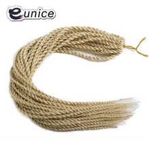 Eunice 14 18 2" Сенегальские скрученные волосы Омбре крепления крючком косички блонд T613 синтетические плетеные волосы для женщин