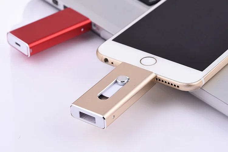 OTG USB флэш-накопитель для iPhone X/8/7/7 Plus/6 Plus/6s/5/SE ipad металла Pendrive HD флеш-накопитель 8 г 16г 32г 64Г 128G Flash Driver