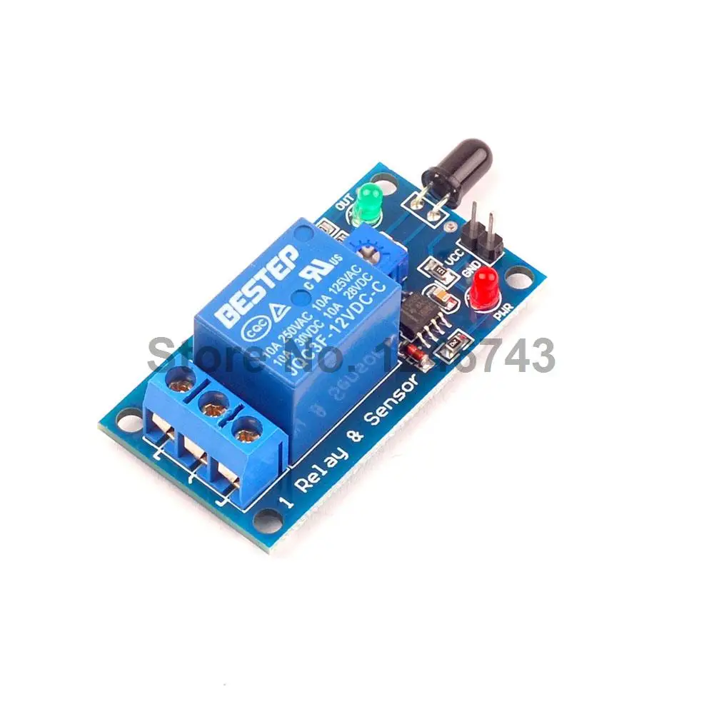 1PCS Flame Sensor Module 12V Relay Module In Flame Fire Detection Fire Alarm