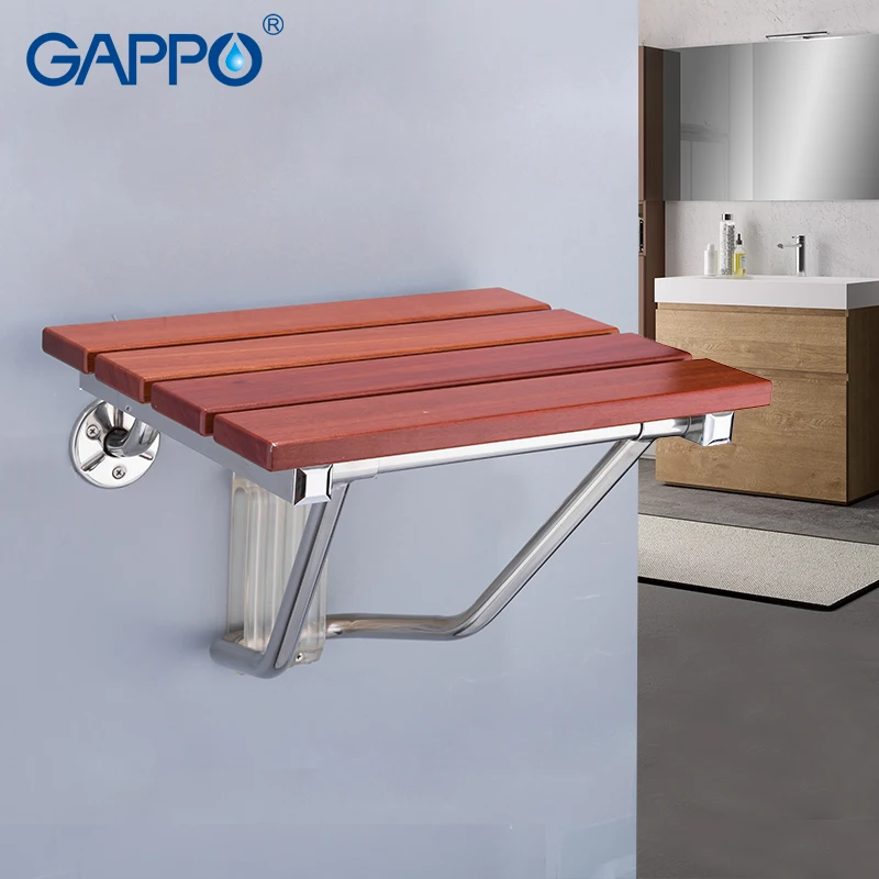 GAPPO настенный Сиденье для душа душ Складной ванной Релаксация из нержавеющей