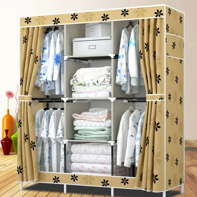 Special Offers Simple Waterproof Fabric Oxford Cloth Wardrobe Folding Steel Iron Closet Clothing Toys Towel Storage Cabinet Bedroom Furniture Special Offers Simple Waterproof Fabric Oxford Cloth Wardrobe Folding Steel Iron Closet Clothing Toys Towel Storage Cabinet Bedroom Furniture