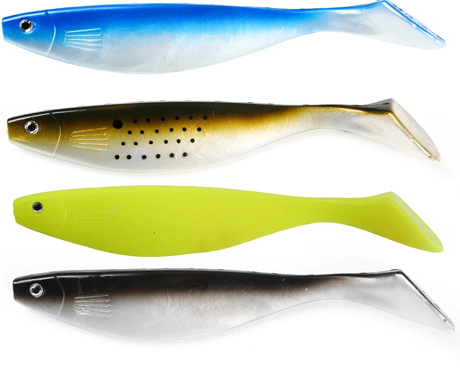 3D большая отсканированная мягкая рыба 26 г/72 г силиконовая Т-образная лопатка хвост рыболовная приманка с тройным крюком фланговая Рыболовная Снасть