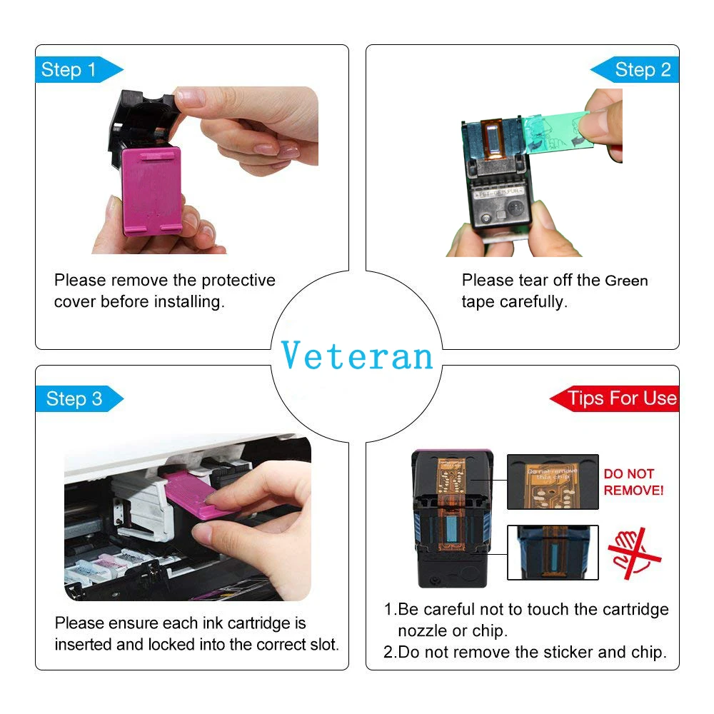 Veteran Refill PG37 CL38 Compatible for Canon PG 37 CL 38 PG-37 ink cartridge for Pixma MP190 IP2600 MP140 MP210 MP220 MP420