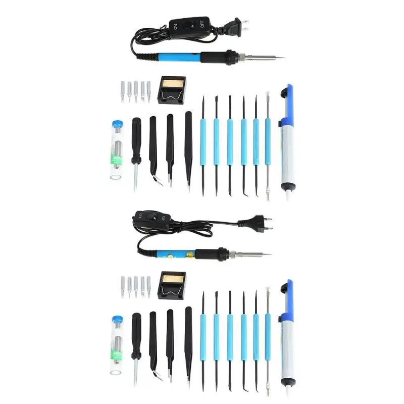 

Adjustable Temperature Electric Soldering Iron Tip Tweezers Repair Tool Kit Welding Solder Station Heat Pencil Hand Tool Set