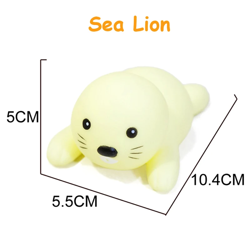 Baby Bath Toys Lovely Mixed Animals Swimming Water Toys Colorful Soft Rubber Float Squeeze Sound Bathing Toy for Baby Gifts baby toddler toys by age	 Baby & Toddler Toys