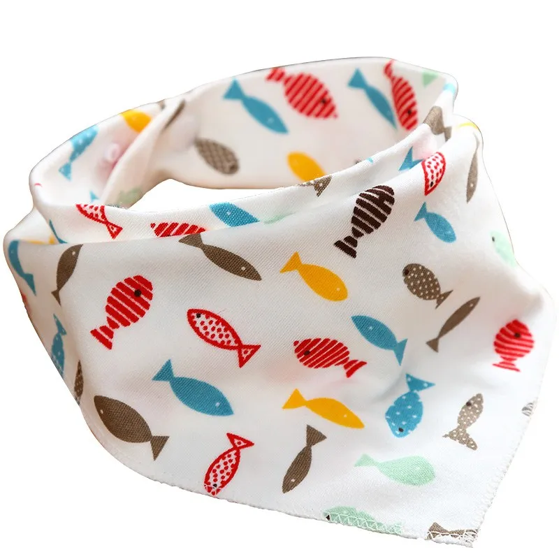 

50pc/lot Cotton Newborn Baby Bibs Cute Feeding Bib Baby Nursing Bandana Burp Cloth For Girls And Boys Double Side Baby Scarf