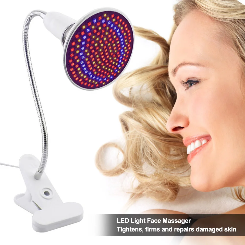 

LED Light Photon Skin Rejuvenation Therapy Face Massager Electric Lamp Facial Anti Acne Wrinkle Removal With Lamp Holder US Plug