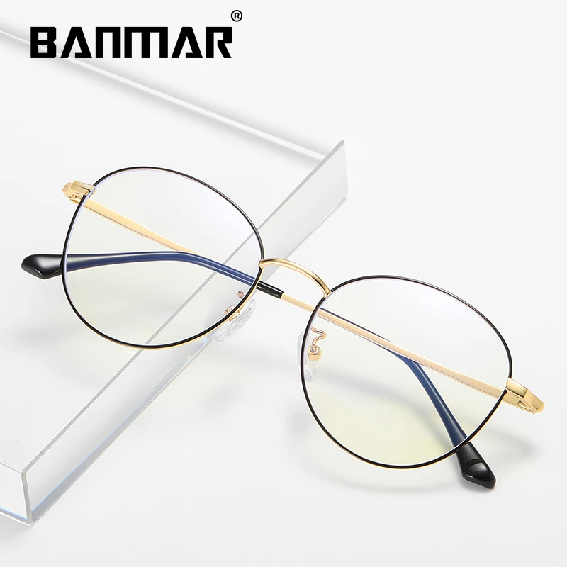 BANMAR синий светильник, блокирующие очки унисекс, круглые компьютерные очки для чтения, антибликовые очки, очки Blue Ray A1918
