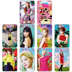 10 шт./компл. KPOP TWICE Fancy You альбом Фотокарта фото карта ПВХ карты с кристаллами наклейки для автобуса Студенческая карта