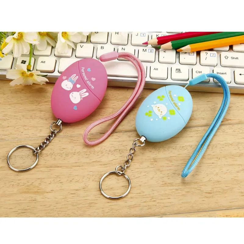 Portable Self Defense Alarm Keychains For Girl Cartoon rabbit Handbag