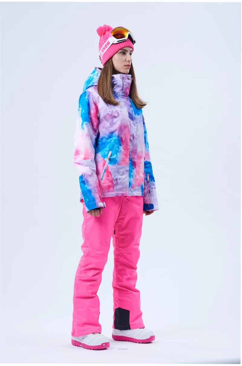GSOU/Новинка; зимняя куртка для девочек; пальто для сноуборда; Водонепроницаемая 10000 дышащая 10000; Женская лыжная куртка; одежда для катания на лыжах
