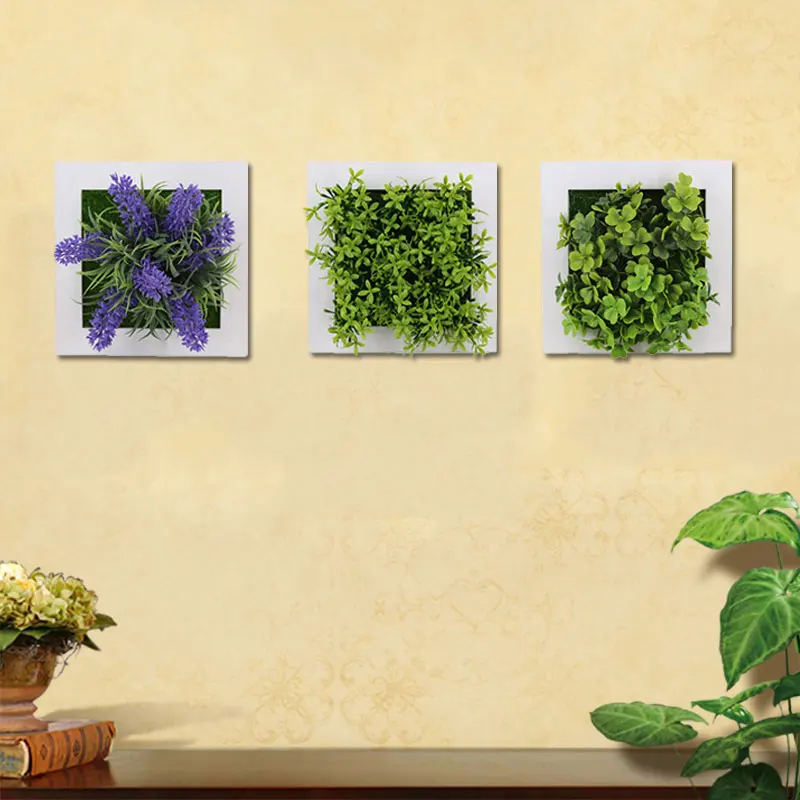 

Plastic DIY Flower Photo Frame With Double-adhesive Tape 3D Simulation Plants Ornament Artificial Flower Sticker Home Decor