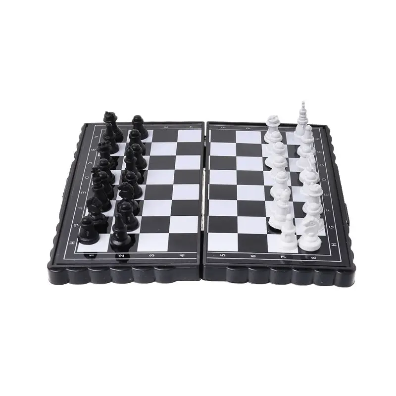 Новый 1 Набор Мини Переносные шахматы складной магнитный пластиковый Шахматный доски игра детская игрушка