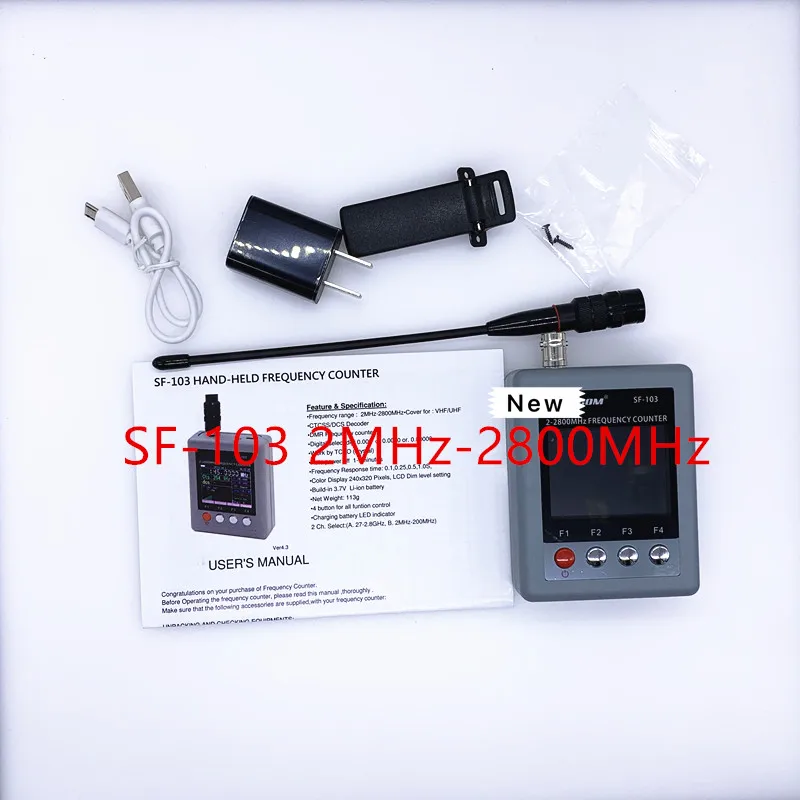  Frequency Counter SURECOM SF-103 2MHz-2800MHz CTCSS/DCS portable SF103 Frequency Counter for two wa